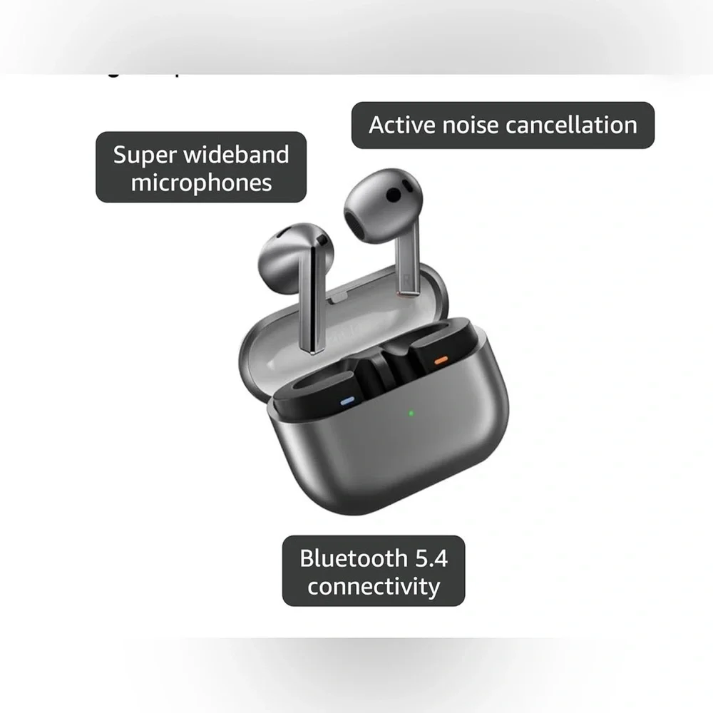 Wireless Bluetooth Earbuds with Charging Case - Silver